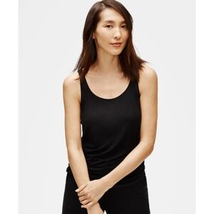 Eileen Fisher Tank Top‎ Scoop Neck Sleeveless Casual Layering Black XS